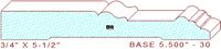 Baseboard 5-1/2" - 30 Baseboard 5-1/2" - 30