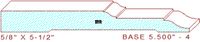 Baseboard 5-1/2" - 4 Baseboard 5-1/2" - 4