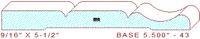 Baseboard 5-1/2" - 43 Baseboard 5-1/2" - 43