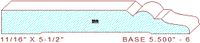 Baseboard 5-1/2" - 6 Baseboard 5-1/2" - 6