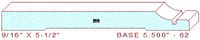 Baseboard 5-1/2" - 62 Baseboard 5-1/2" - 62