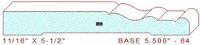 Baseboard 5-1/2" - 64 Baseboard 5-1/2" - 64