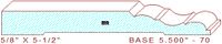 Baseboard 5-1/2" - 70 Baseboard 5-1/2" - 70