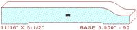 Baseboard 5-1/2" - 90 Baseboard 5-1/2" - 90