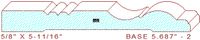 Baseboard 5-11/16" - 2 Baseboard 5-11/16" - 2
