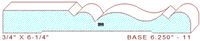 Baseboard 6-1/4" - 11 Baseboard 6-1/4" - 11