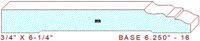 Baseboard 6-1/4" - 16 Baseboard 6-1/4" - 16