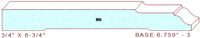 Baseboard 6-3/4" - 3 Baseboard 6-3/4" - 3