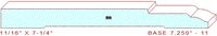 Baseboard 7-1/4" - 11 Baseboard 7-1/4" - 11
