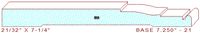 Baseboard 7-1/4" - 21 Baseboard 7-1/4" - 21