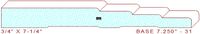 Baseboard 7-1/4" - 31 Baseboard 7-1/4" - 31