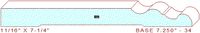 Baseboard 7-1/4" - 34 Baseboard 7-1/4" - 34
