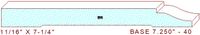 Baseboard 7-1/4" - 40 Baseboard 7-1/4" - 40