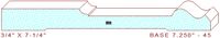 Baseboard 7-1/4" - 45 Baseboard 7-1/4" - 45