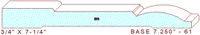Baseboard 7-1/4" - 61 Baseboard 7-1/4" - 61