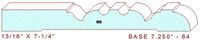 Baseboard 7-1/4" - 64 Baseboard 7-1/4" - 64