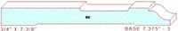 Baseboard 7-3/8" - 3 Baseboard 7-3/8" - 3