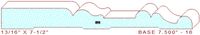 Baseboard 7-1/2" - 16 Baseboard 7-1/2" - 16