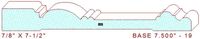 Baseboard 7-1/2" - 19 Baseboard 7-1/2" - 19