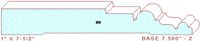 Baseboard 7-1/2" - 2 Baseboard 7-1/2" - 2
