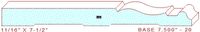 Baseboard 7-1/2" - 20 Baseboard 7-1/2" - 20