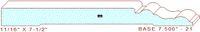 Baseboard 7-1/2" - 21 Baseboard 7-1/2" - 21