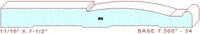 Baseboard 7-1/2" - 34 Baseboard 7-1/2" - 34