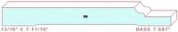 Baseboard 7-11/16" Baseboard 7-11/16"