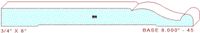 Baseboard 8" - 45 Baseboard 8" - 45