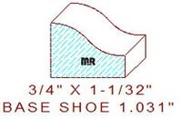 Base Shoe 1-1/32" Base Shoe 1-1/32"