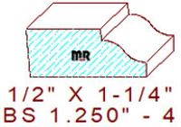 Base Shoe 1-1/4" - 4 Base Shoe 1-1/4" - 4