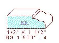 Base Shoe 1-1/2" - 4 Base Shoe 1-1/2" - 4