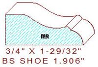 Base Shoe 1-29/32" Base Shoe 1-29/32"