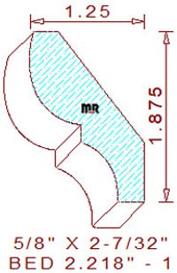 Bed Mould 2-7/32" - 1