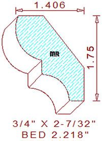 Bed Mould 2-7/32" Bed Mould 2-7/32"