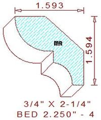 Bed Mould 2-1/4" - 4