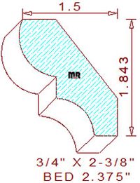 Bed Mould 2-3/8" Bed Mould 2-3/8"