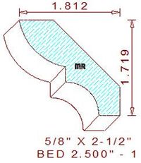 Bed Mould 2-1/2" - 1 Bed Mould 2-1/2" - 1