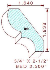 Bed Mould 2-1/2" Bed Mould 2-1/2"