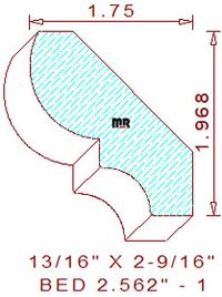 Bed Mould 2-9/16" - 1 Bed Mould 2-9/16" - 1
