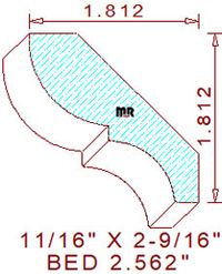 Bed Mould 2-9/16" Bed Mould 2-9/16"