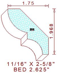 Bed Mould 2-5/8" Bed Mould 2-5/8"