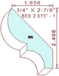 Bed Mould 2-7/8" - 1 Bed Mould 2-7/8" - 1