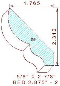 Bed Mould 2-7/8" - 2 Bed Mould 2-7/8" - 2