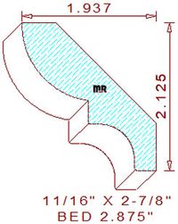 Bed Mould 2-7/8" Bed Mould 2-7/8"