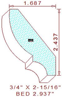 Bed Mould 2-15/16" Bed Mould 2-15/16"