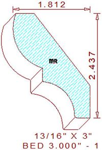 Bed Mould 3" - 1 Bed Mould 3" - 1