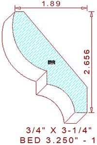 Bed Mould 3-1/4" - 1 Bed Mould 3-1/4" - 1
