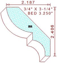 Bed Mould 3-1/4" Bed Mould 3-1/4"