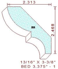 Bed Mould 3-3/8" - 1